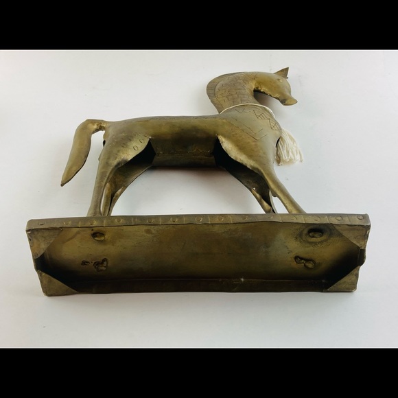 🅾️SOLD🅾️Metal Trojan Horse Figurine 10.5" x 16" - Picture 11 of 14